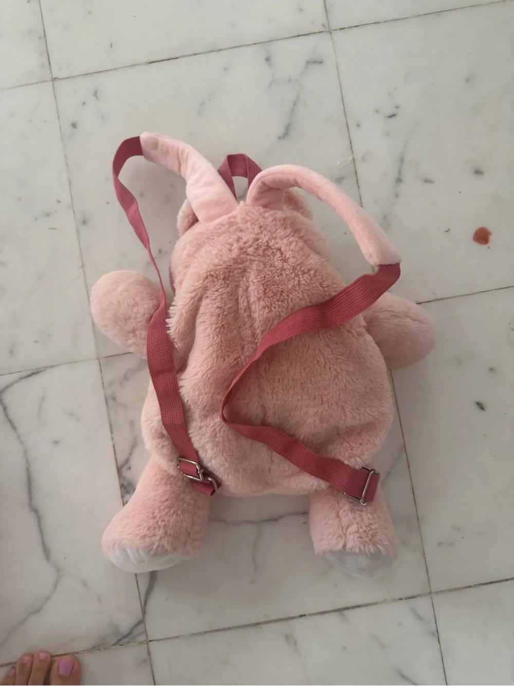 Plush Pink Bunny Kids Backpack - Soft Animal Shoulder Bag